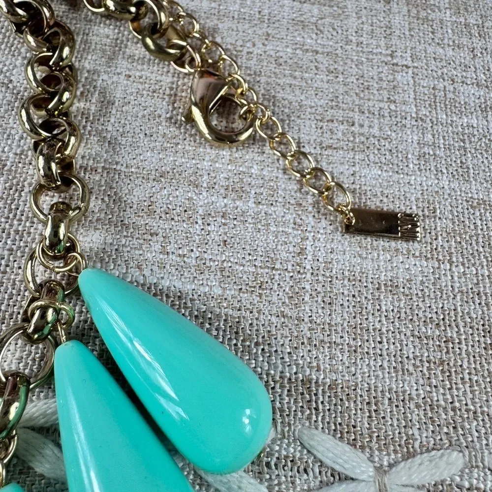 Inc Elegant Faux Turquoise Teardrop Necklace